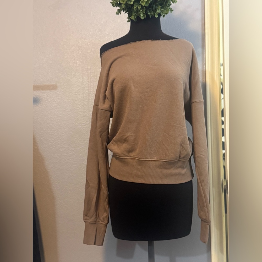 Carbon38 Cozy Tan Apparel off shoulder